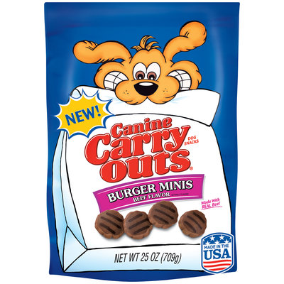 Canine Carry Outs Burger Minis Beef Flavor Dog Snacks 25 oz. Bag