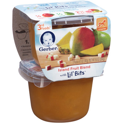 Gerber 3rd Foods Island Fruit Blend with Lil' Bits 2-5 oz. Packs