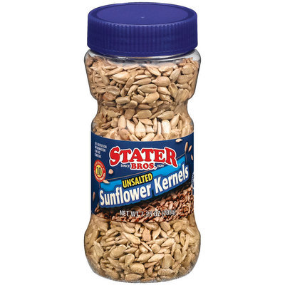 Stater Bros. Unsalted Sunflower Kernels 7.25 Oz Canister