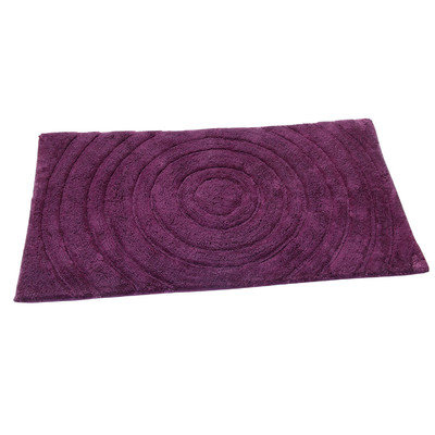 Textile Decor Castle Castle Hill 100% Cotton Echo Spray Latex Back Bath Rug, 24 H X 17 W, Natural