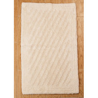 Textile Decor Castle 100% Cotton Shooting Star Reversible Bath Rug, 30 H X 20 W, Ivory
