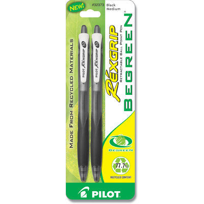 Pilot PIL32373 Rexgrip BeGreen Ballpoint Pens Pack of 2