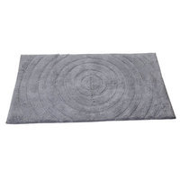 Textile Decor Castle Castle Hill 100% Cotton Echo Spray Latex Back Bath Rug, 30 H X 20 W, Silver