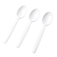 Fineline Settings, Inc Flairware Heavy Duty Bagged Disposable Plastic Spoon (1200/Case), White