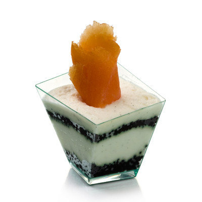 Restaurantware Girata Dessert Dish (100 Count) Color: Seagreen, Size: 3 Oz.