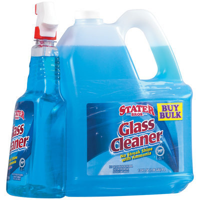 Stater Bros. W/Refillable 32 Oz Spray Bottle Glass Cleaner 135 Oz Plastic Jug