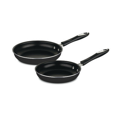 Cuisinart 2 Piece Non-Stick Skillet Set Color: Black