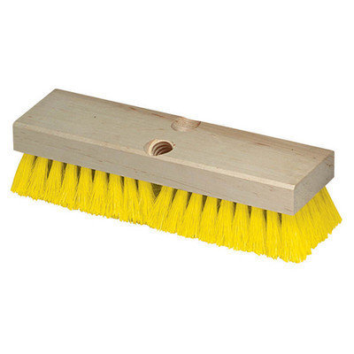 Carlisle Brooms & Mops 10 in. Polypropylene Yellow Deck Scrub Brush (Case of 12) 36193MX04