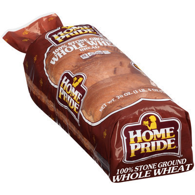Home Pride® 100% Stone Ground Wheat Bread 20 oz. Loaf