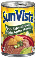 Sun-Vista Spicy Picante Refritos Frijoles Refried Beans 16 Oz Can