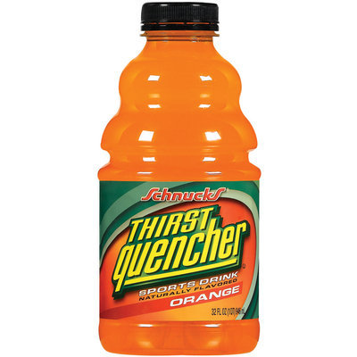 Schnucks Thirst Quencher Orange Sports Drink 32 Oz Plastic Bottle
