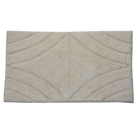 Textile Decor Castle 100% Cotton Diamond Spray Latex Back Bath Rug, 40 H X 24 W, Ivory