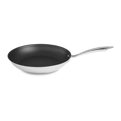 KitchenAid Skillets & Fry Pans 12 in. Polished Stainless Steel Open Nonstick Skillet silver KCS12NKLS