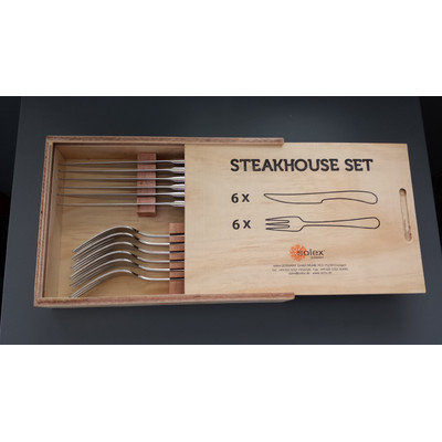 Solex Julia 12 Piece Steakhouse Set in Wood box