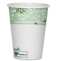 Dixie EcoSmart Hot Cups, Paper with PLA Lining, Viridian (Pack of 50)