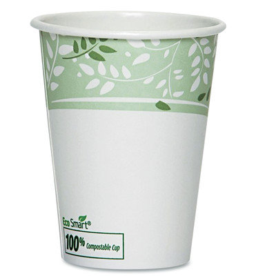 Dixie EcoSmart Hot Cups, Paper with PLA Lining, Viridian (Pack of 50)