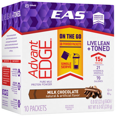 EAS® AdvantEDGE® Milk Chocolate Pure Milk Protein Powder 10-0.8 oz. Box