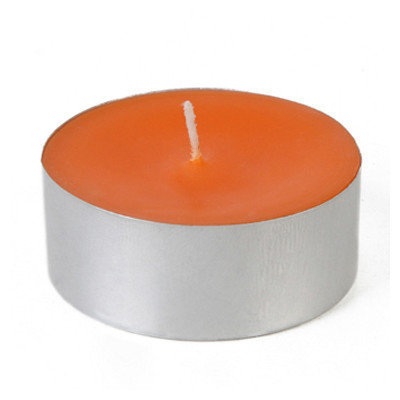 Zest Candle Mega Oversized Tin Tealight Color: Orange, Quantity: Set of 144