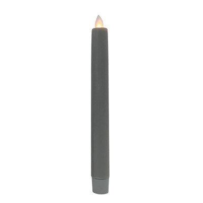 Boston Warehouse 32293 Mystique 8 in. Gray Flameless Taper Candle