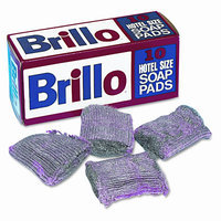 Brillo W240000 Steel Wool Soap Pad- 10/Box