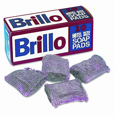 Brillo W240000 Steel Wool Soap Pad- 10/Box