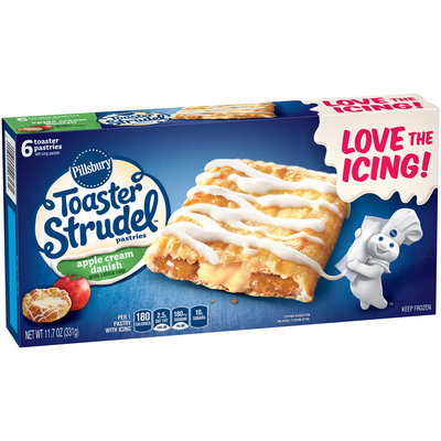 Pillsbury Toaster Strudel™ Apple Cream Danish Toaster Pastries 6 ct Box