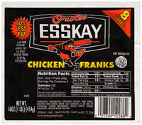 Esskay Orioles Jumbo Chicken Franks 8 ct Pack