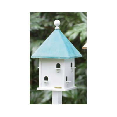 Lazy Hill Farms Blue Verde Copper Roof Square Bird House