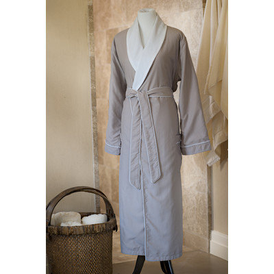 Jennifer Adams Home Essentials Bath Robe, Small, Silver Gray
