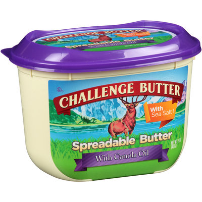 Challenge Butter Spreadable Butter with Canola Oil 15 oz. Tub