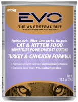 Evo® Turkey & Chicken Formula Cat & Kitten Food 13.2 oz. Can