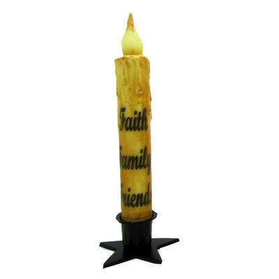 Starhollowcandleco Faith Family Friends Taper Candle