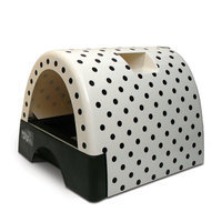 Kittyagogo Designer Cat Litter Box with Polka Dot Cover