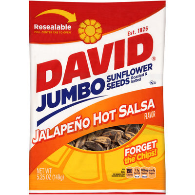David® Jumbo Jalapeno Hot Salsa Flavor Sunflower Seeds 5.25 oz. Bag
