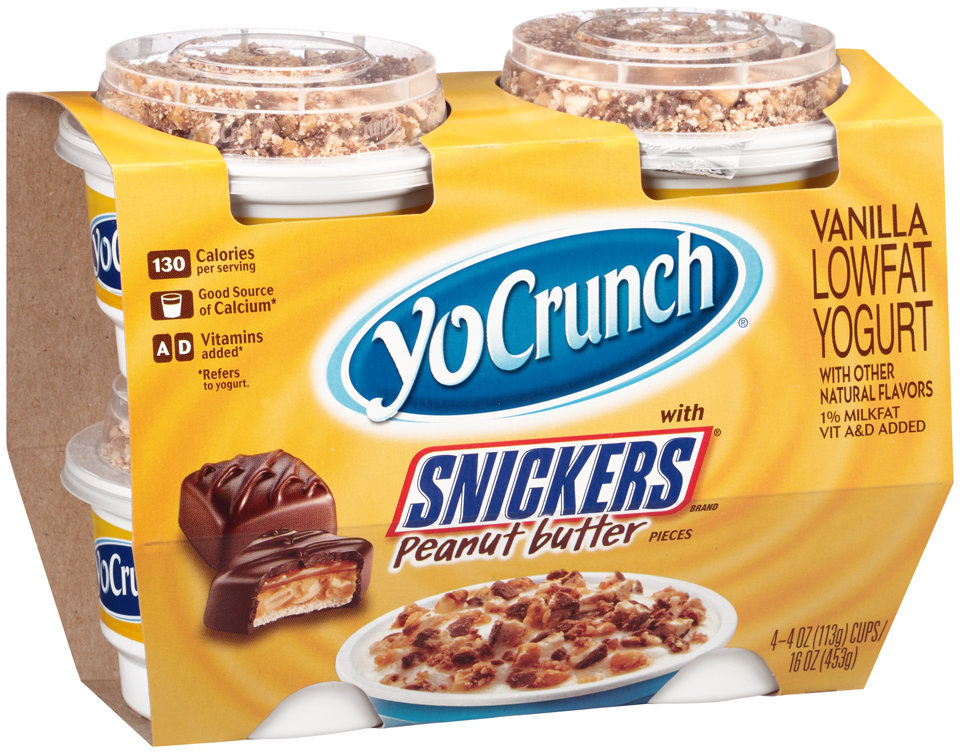 YoCrunch® Vanilla Lowfat Yogurt with Snickers® Peanut Butter Pieces