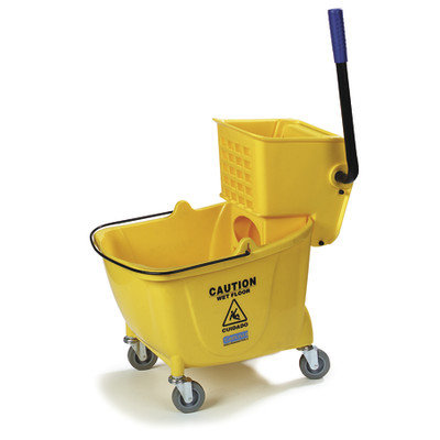 Carlisle 35 qt. Yellow Wringer Mop Bucket 3690404