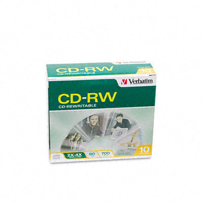 Verbatim 4x CD-RW Media - 700MB - 10 Pack