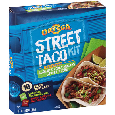 Ortega® Authentic Pork Carnitas Street Taco Kit 15.88 oz Box