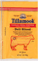 Tillamook® Natural Garlic Chili Pepper Cheddar Cheese Deli Slices 7 oz. Bag