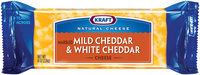 Kraft Natural Cheese Cheddar Mild & Cheddar White Chunk Cheese 8 Oz Brick