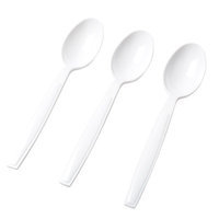 Fineline Settings, Inc Flairware Heavy Duty Box Bulk Disposable Plastic Spoon (1000/Case), White