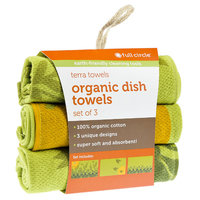 Full Circle Morning Bloom Organic Cotton Dish Towel Set 3 Co