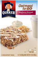 Quaker® Oatmeal To Go Raspberry Streusel Breakfast Bars