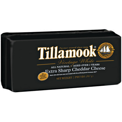 Tillamook Vintage White Extra Sharp Cheddar Cheese 2 Lb Baby Loaf
