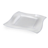 Fineline Settings, Inc Wavetrends Square Salad Plate (Pack of 120), Clear