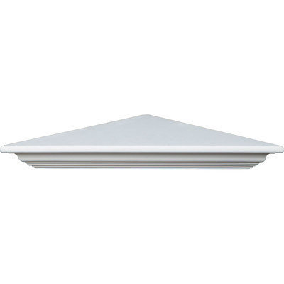 Ekena Millwork 22-3/4 in. x 16-1/8 in. x 4-1/2 in. Polyurethane Classic Corner Shelf SH23X16X04CL