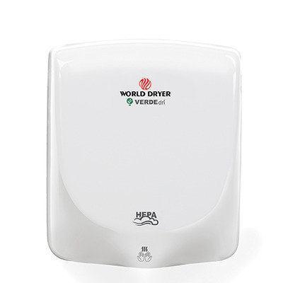 World Dryer VERDEdri 110-240V Hand Dryer Aluminum White Finish: Aluminum, White