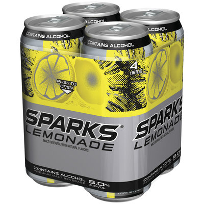 Sparks Lemonade 8.0% Alcohol By Volume 16 Oz Premium Malt Beverage 4 Pk Cans