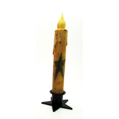 Starhollowcandleco Star Taper Candle Color: Black