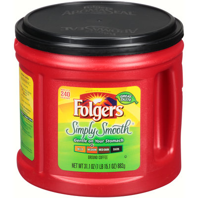 Folgers® Simply Smooth® Medium Ground Coffee 31.1 oz. Canister